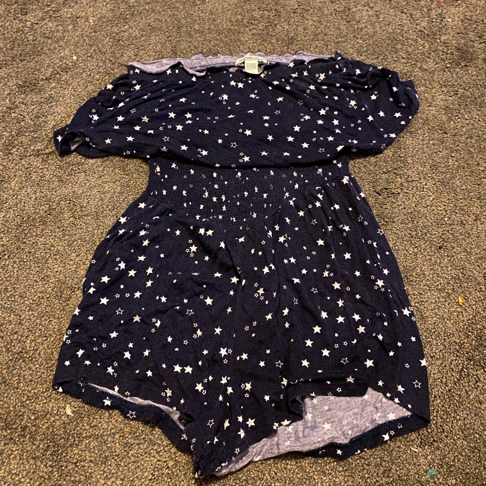 Strapless star romper
